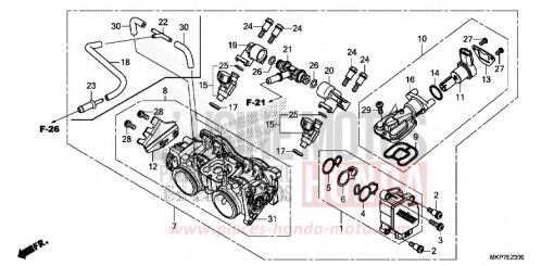 CORPS DE PAPILLON CB500XAM de 2021